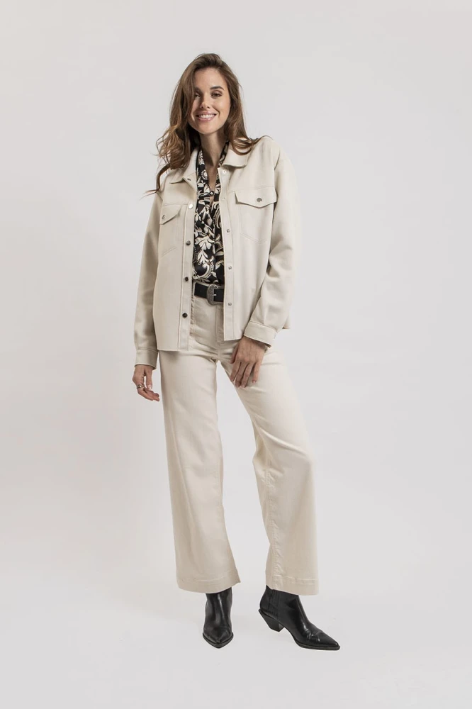 Blouse col châle imprimé
